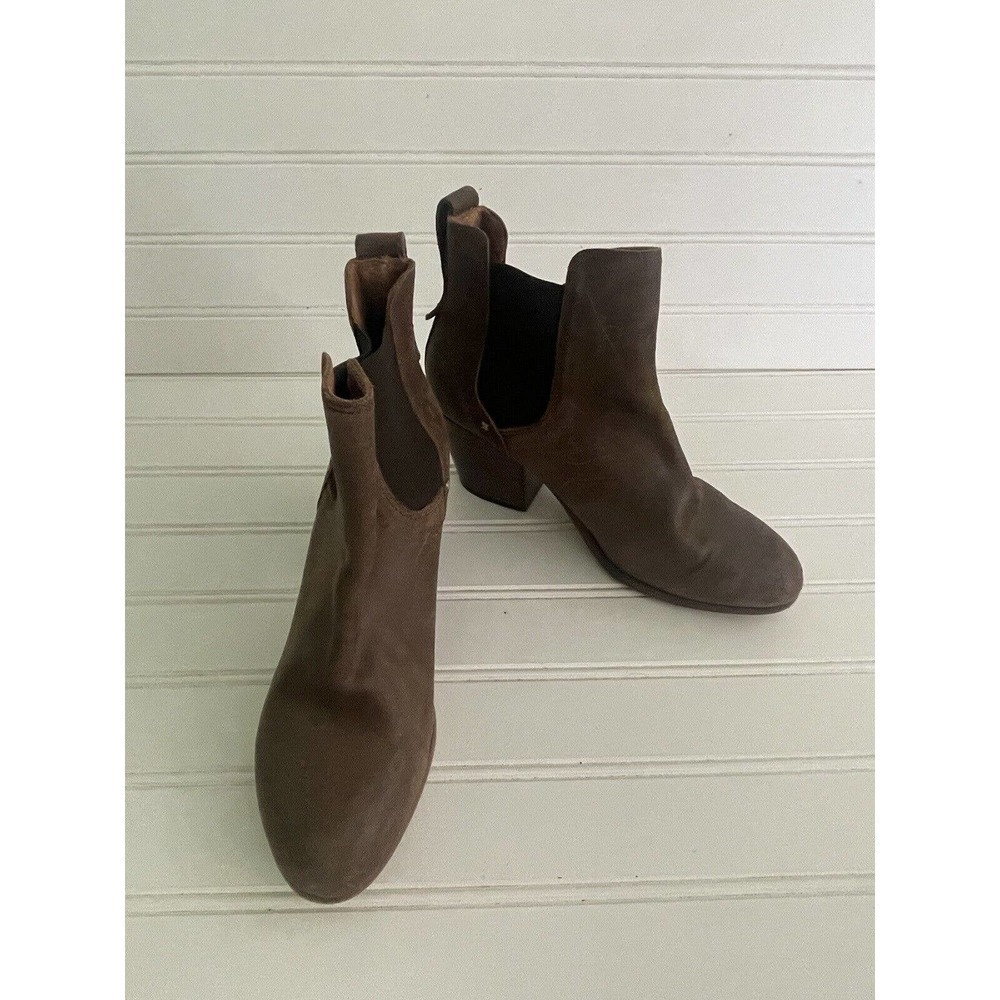 Rag & Bone Womens Brown Suede All Leather Block Heel Booties 36 1/2 Size 6 US - Picture 9 of 9